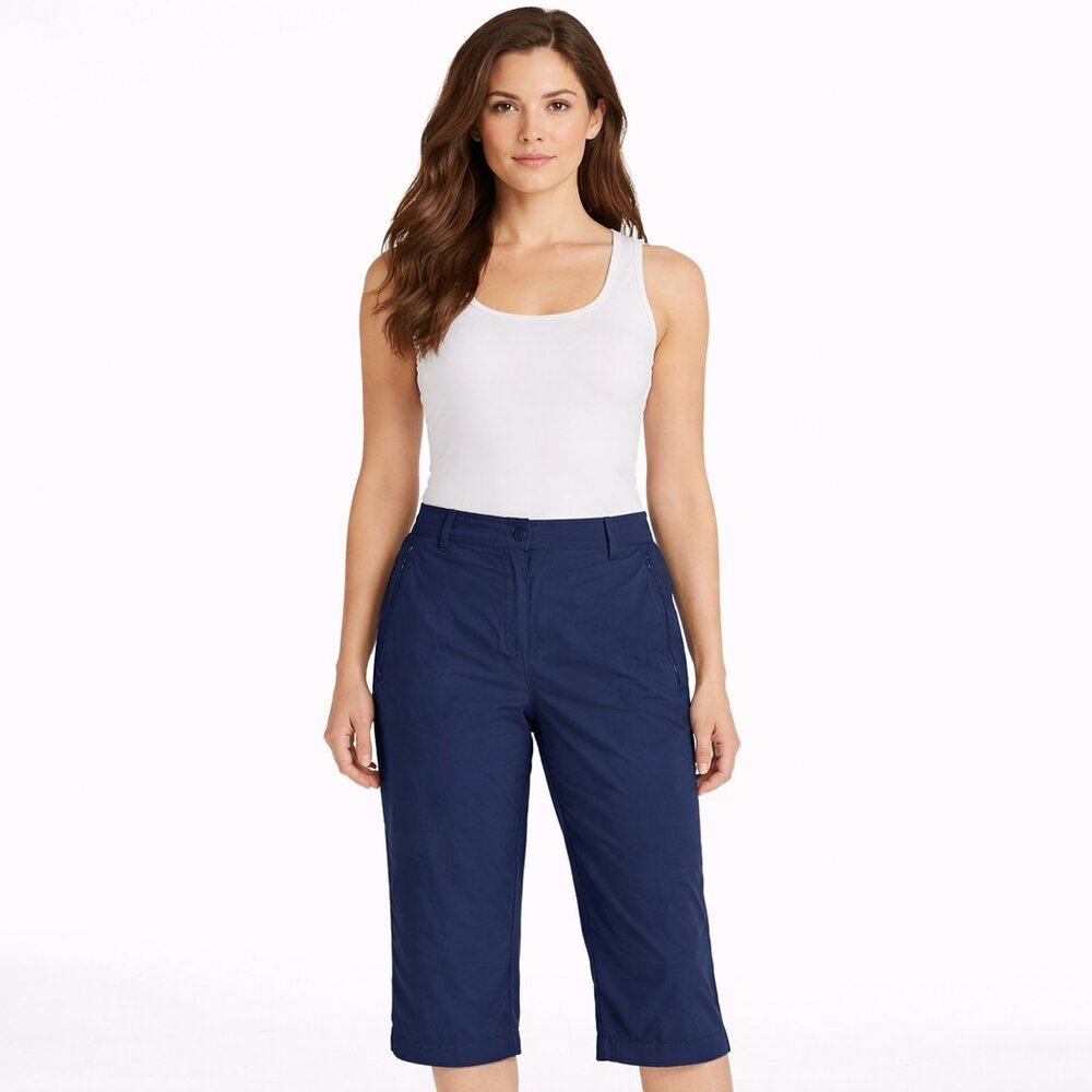 Rohan Pacer Capris Blue Size 16 Hiking Travel Pants Gorpcore Outdoors Stretch